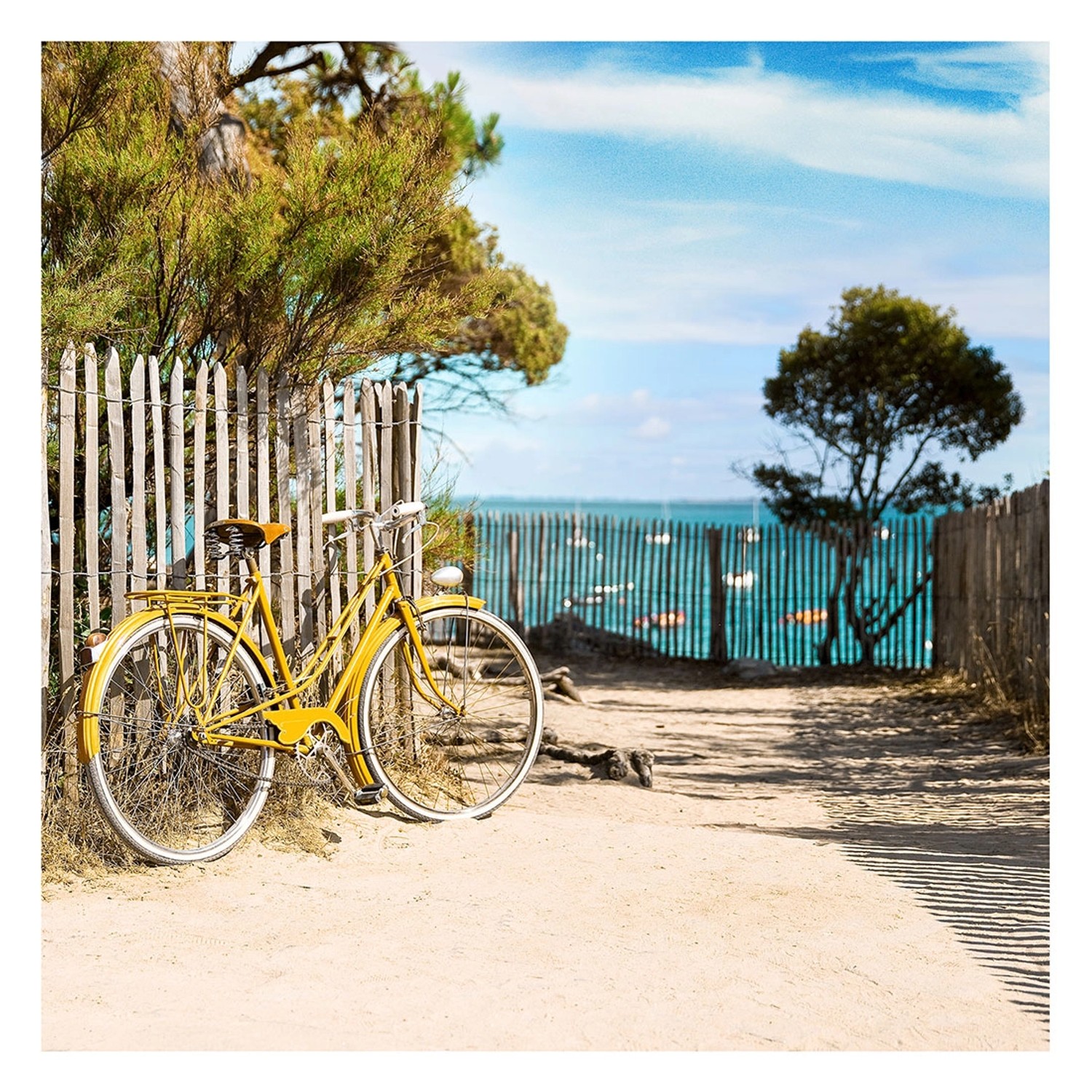 Obraz Glasspik YELLOW BIKE 30 x 30 cm