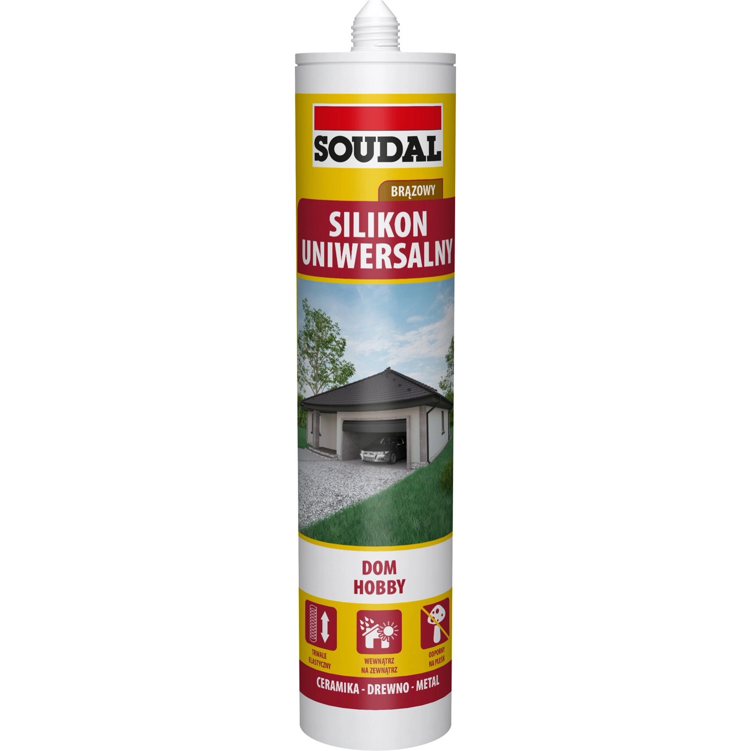 Soudal Silikon uniwersalny 280 ml brązowy