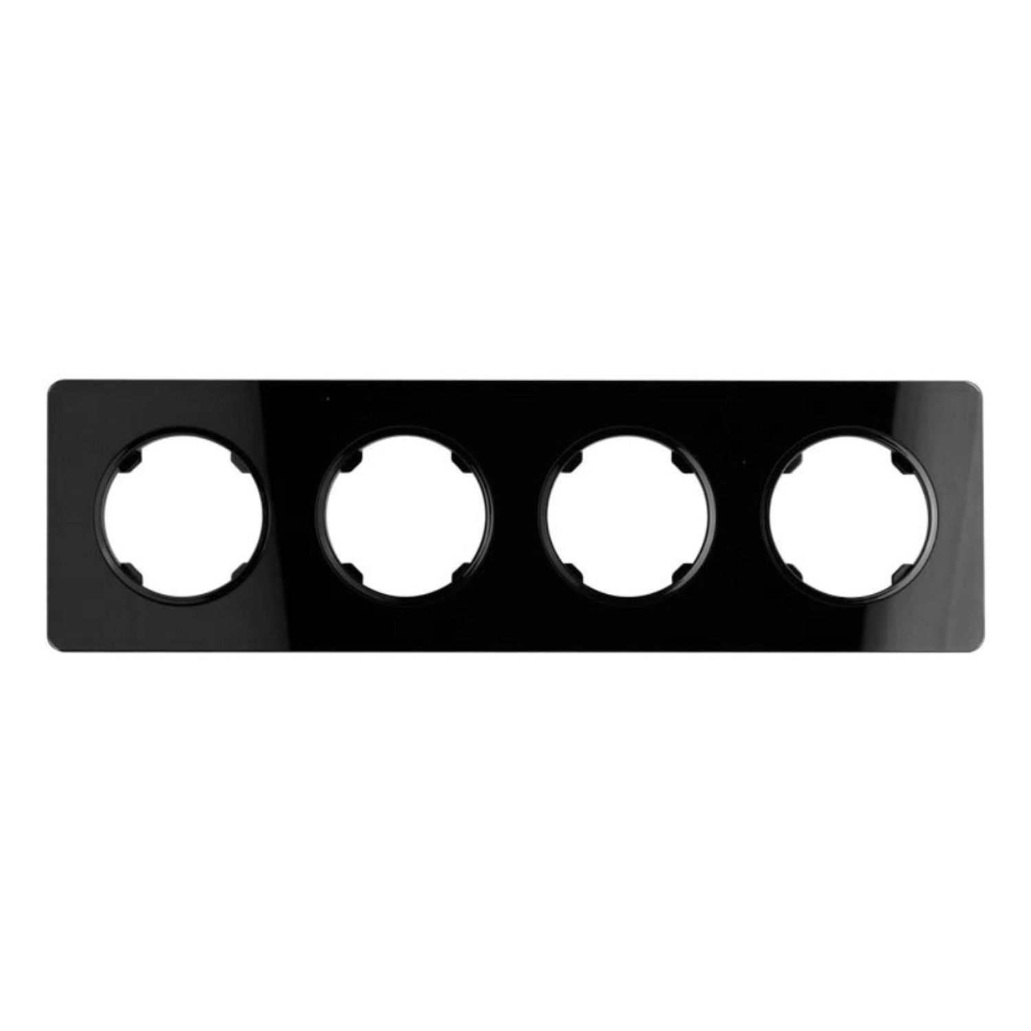 Electromalt Ramka Oval 4-krotna szkło czarna