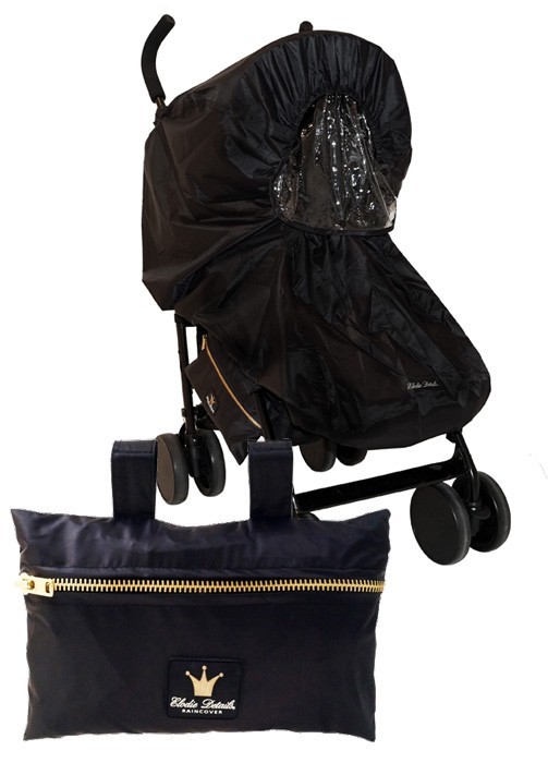 Elodie Details - Osłona przeciwdeszczowa CzarnaRockabilly Dot