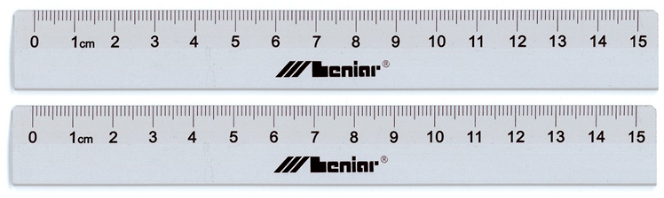 2x linijka aluminiowa Leniar, 15cm