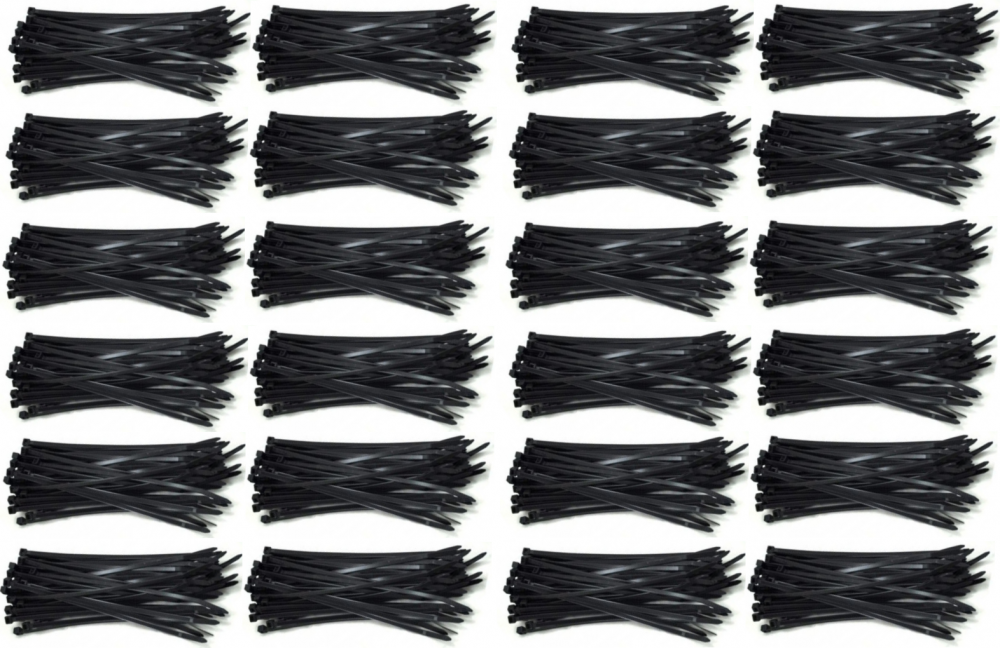 24x Opaska zaciskowa Erko, 2.5x150mm, 100 sztuk, czarny