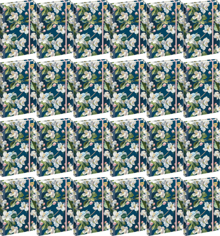 24x Kalendarz kieszonkowy 2026, Interdruk, Metallic Spring, A6, tygodniowy