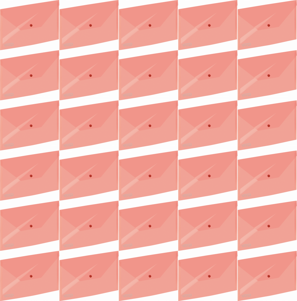 40x Teczka kopertowa Grand 9113, A4, na zatrzask, transparentny czerwony