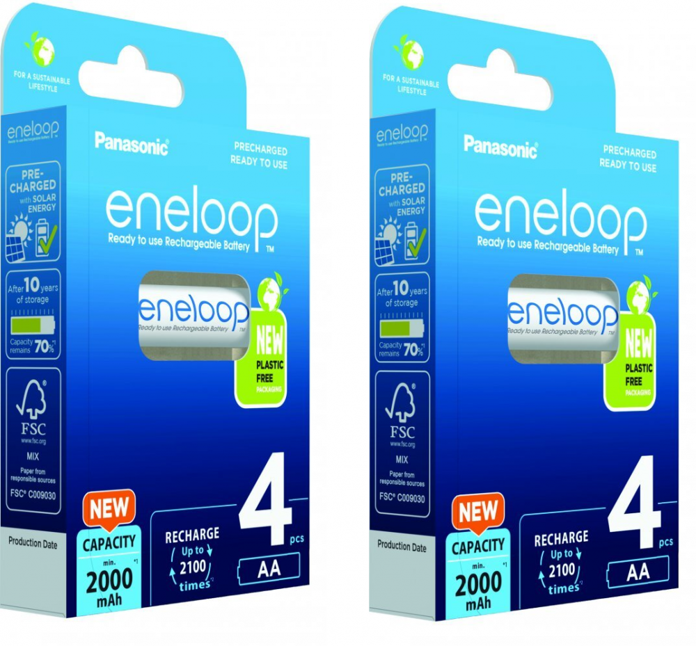 2x Akumulator Panasonic Eneloop, AA, 2000mAh, 4 sztuki