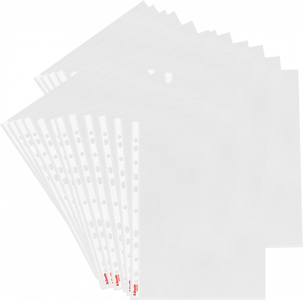 24x Koszulki groszkowe Esselte Maxi, A4, 100μm, 25 sztuk, transparentny