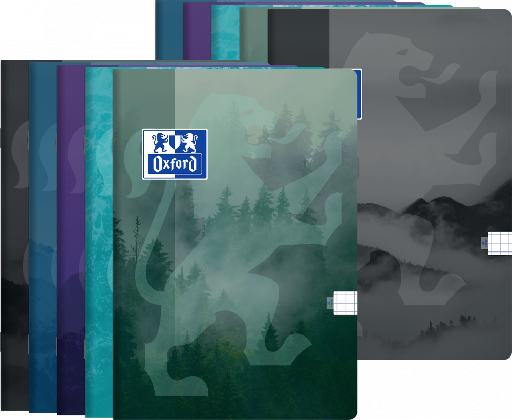 10x Zeszyt w kratkę Oxford Teen, A5, miękka oprawa, 32 kartki, mix wzorów