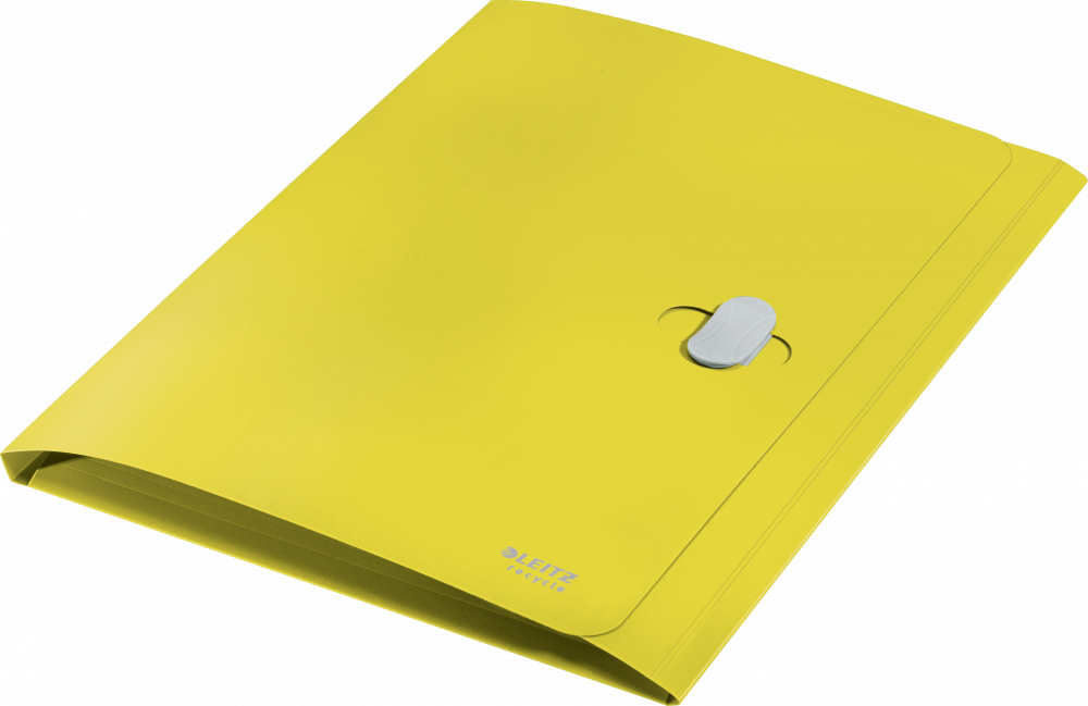 Teczka Leitz Recycle, A4, 11mm, na klips, żółty