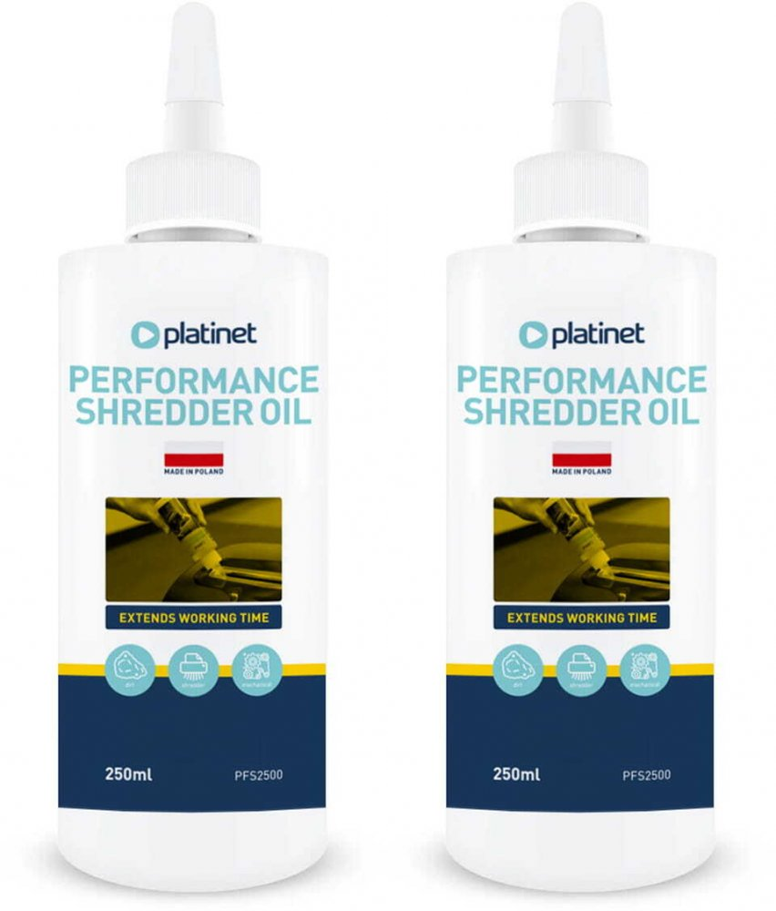 2x Olej do niszczarek Platinet PFS2500, 250ml
