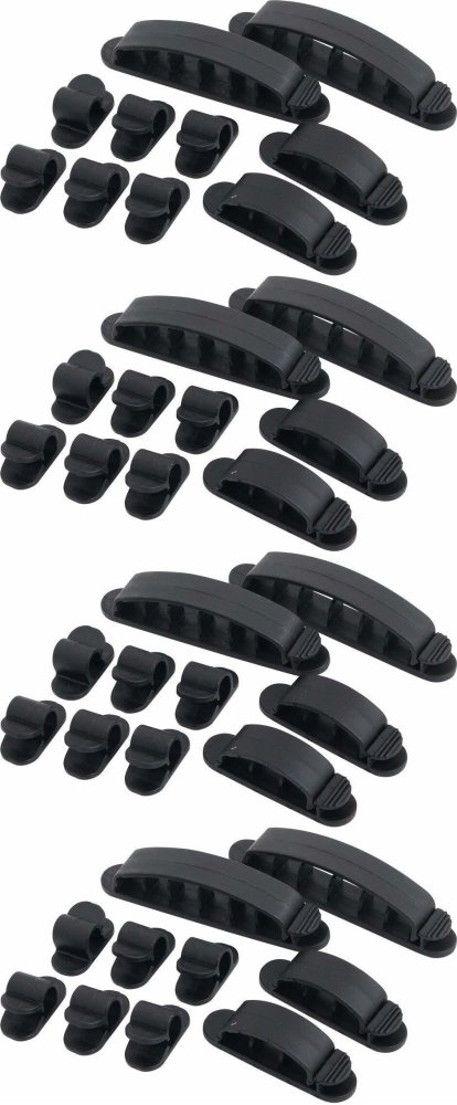 4x Organizer do kabli LogiLink, 10 sztuk, czarny