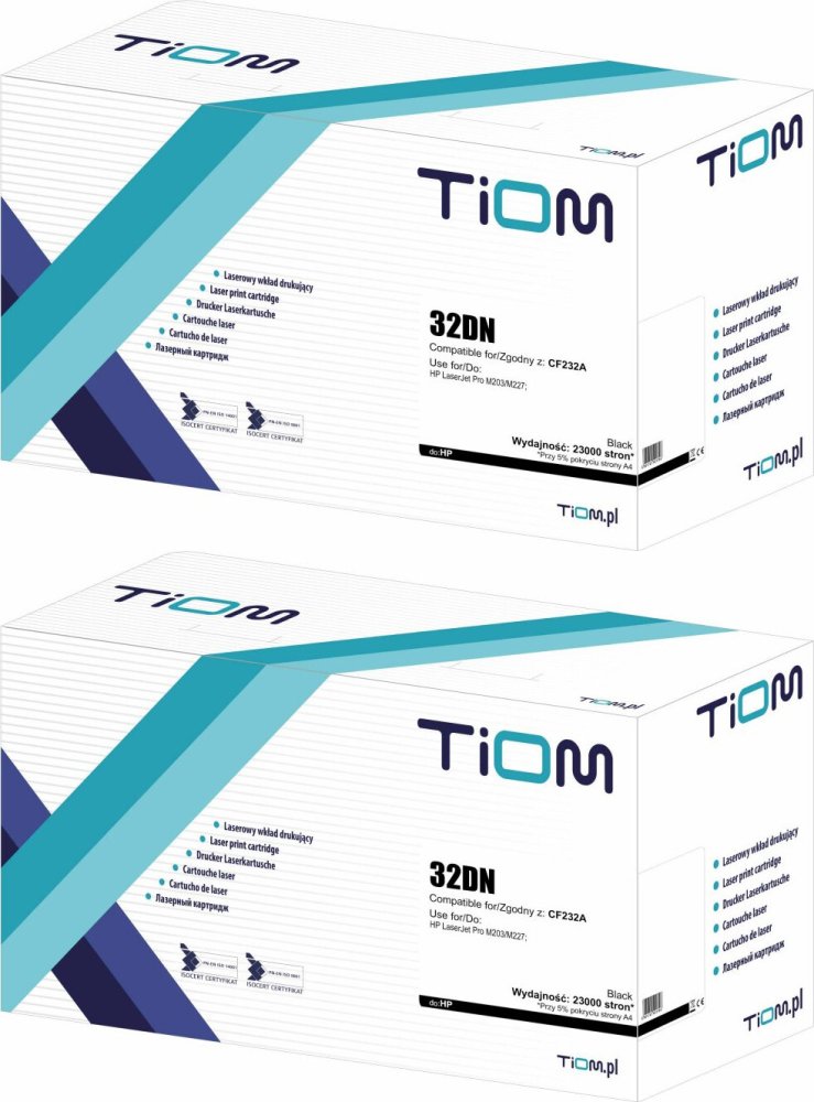 2x Bęben Tiom Ti-LHF232DN (CF232A), 23000 stron, black (czarny)