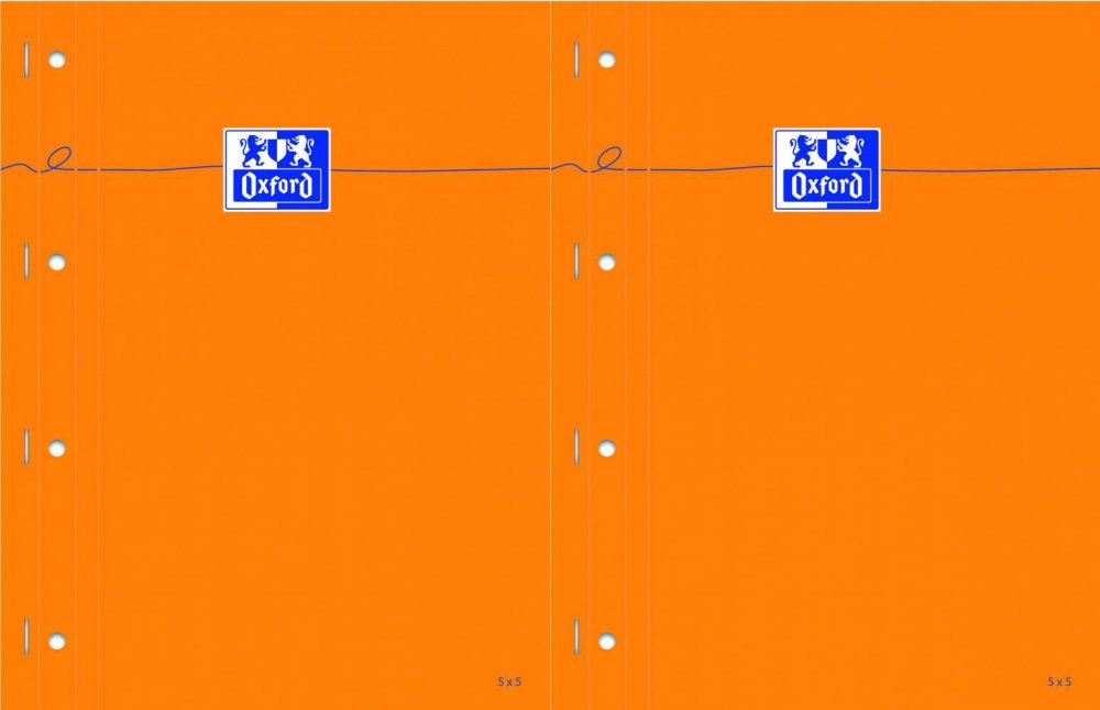 2x Blok biurowy w kratkę Oxford Everyday DB, A4+, 80 kartek, pomarańczowy