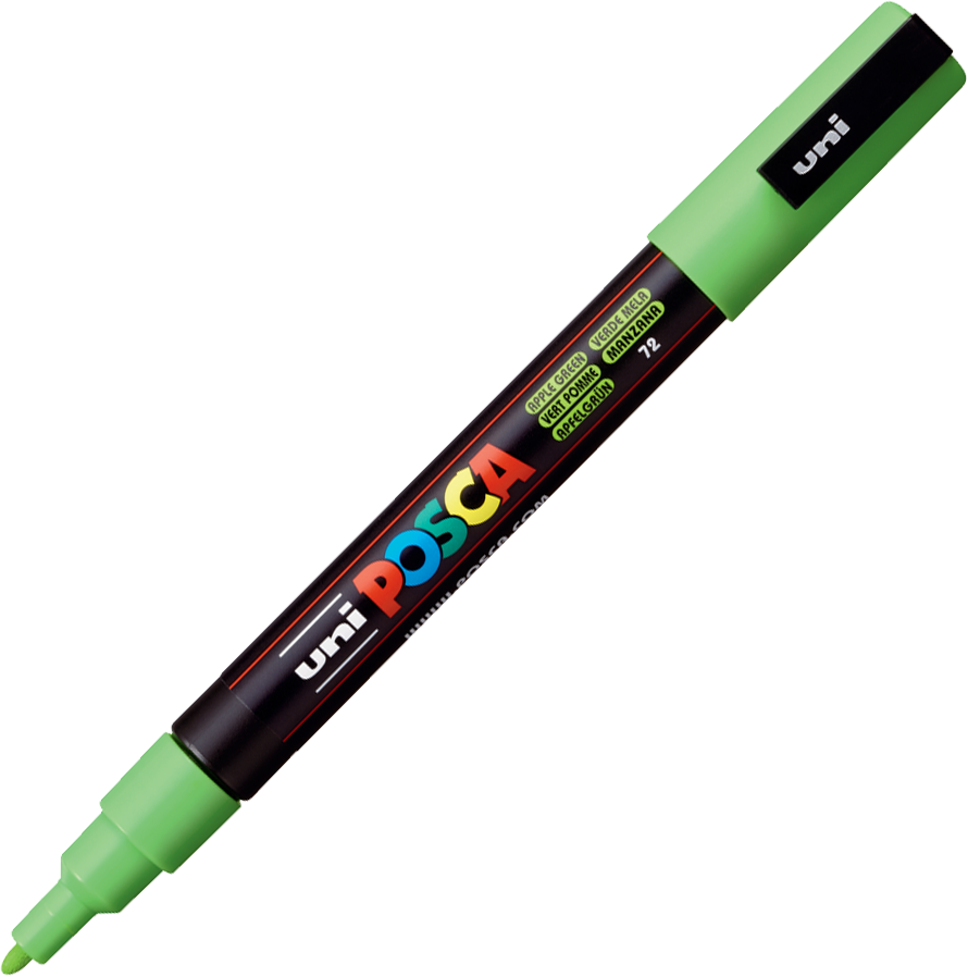 Marker z farbą plakatową Posca PC-3M, okrągła, zielony jasny