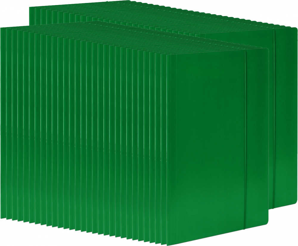 60x Teczka kartonowa z gumką VauPe Economy, A4, 380 g/m2, 20 mm, zielony
