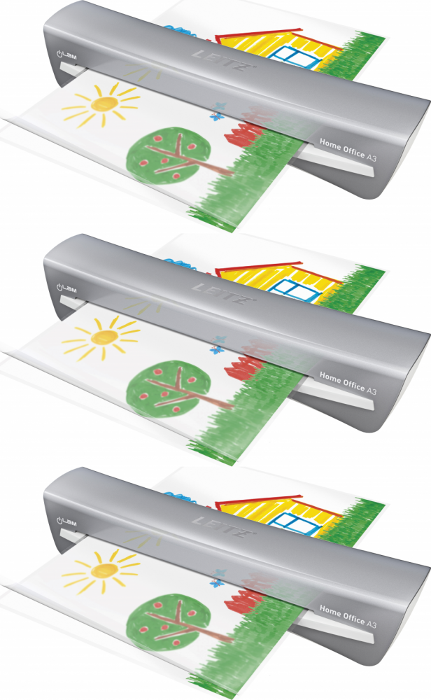 3x Laminator Leitz Home Office A3, srebrny