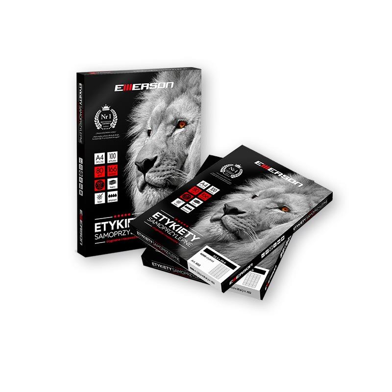 Etykiety samoprzylepne Emerson, 210x297mm, 100 arkuszy, biały