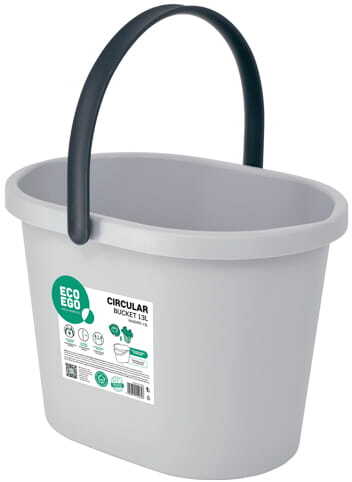 Wiadro Eco Ego Circular, 13l, szary