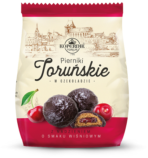 Pierniki Kopernik Toruńskie, wiśniowe w czekoladzie deserowej, 150g