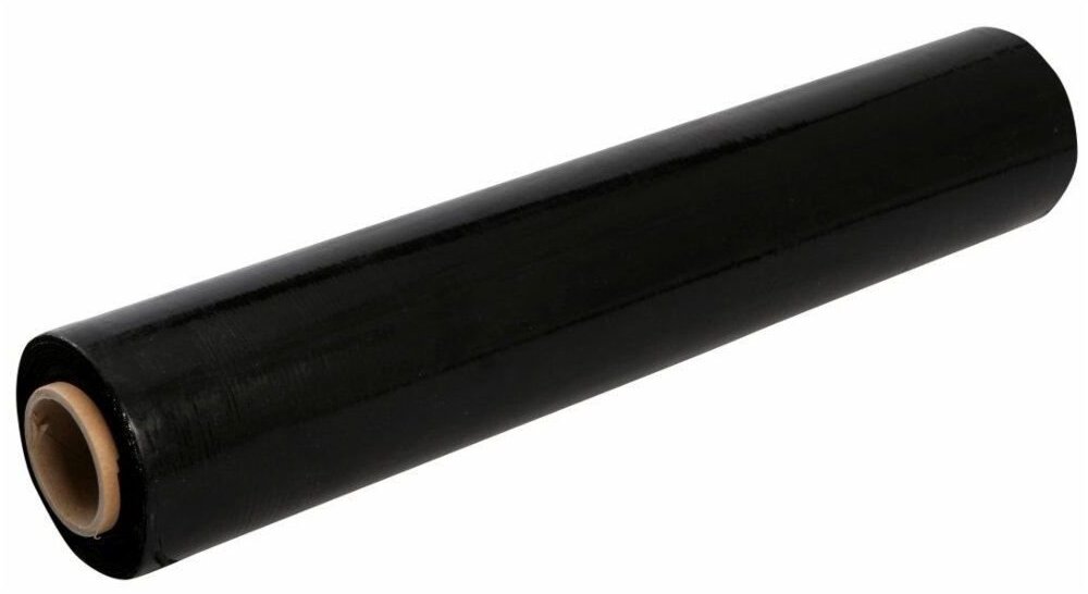 Folia stretch, 0.5x255m, 2.70kg netto, 23μm, czarny
