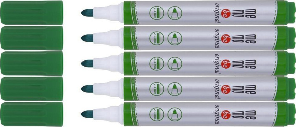 5x Marker suchościeralny MemoBe, okrągła, 2-3mm, zielony