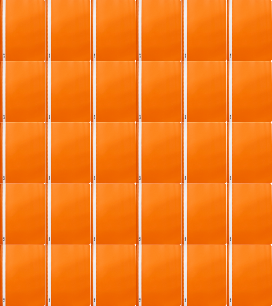 50x Skoroszyt plastikowy bez oczek Bantex Budget, A4, do 200 kartek, pomarańczowy