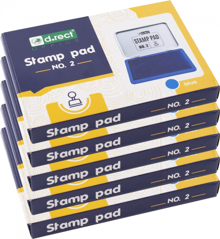 5x Poduszka do stempli D.Rect nr 2, 70x110mm, wkład niebieski