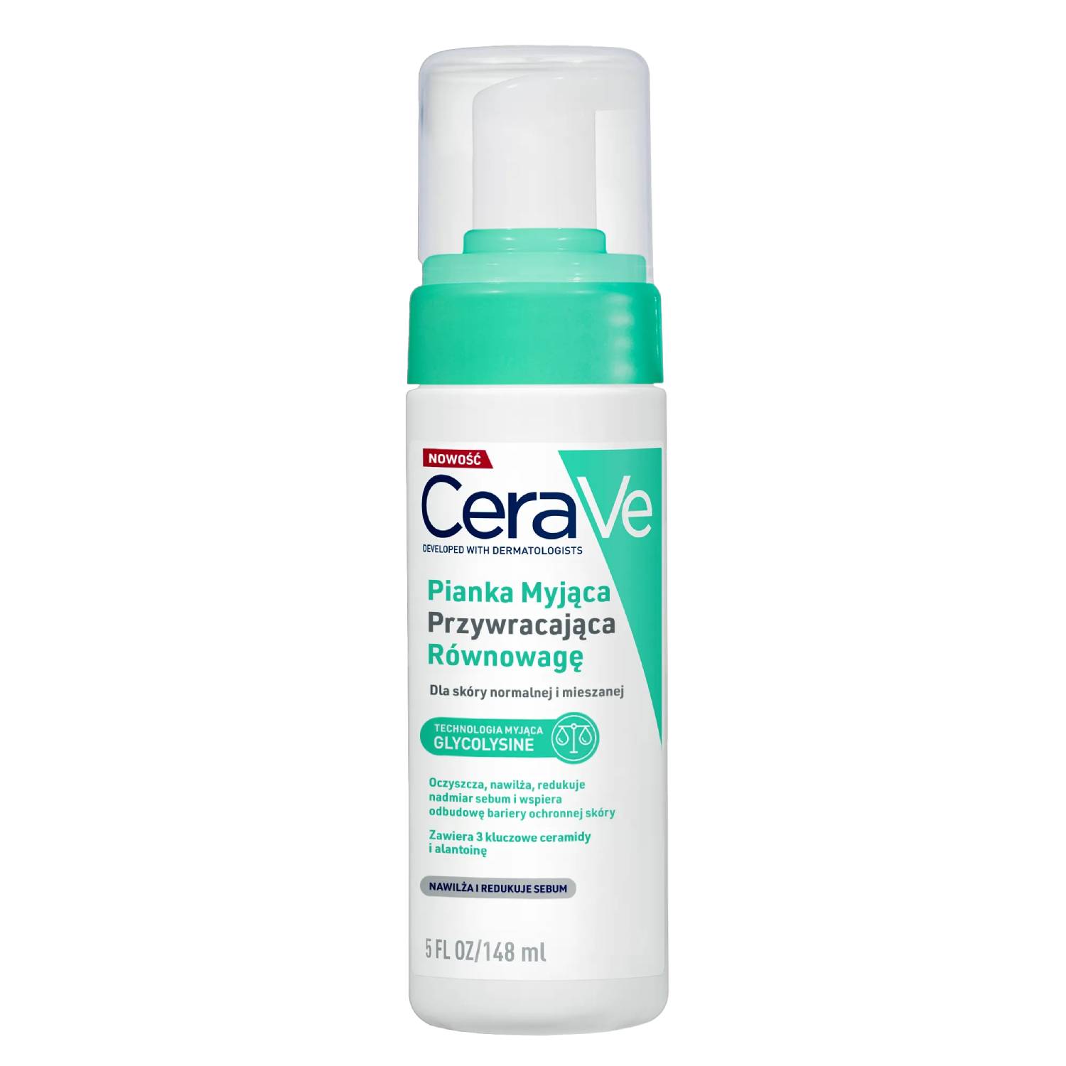 Cerave - pianka myjąca przywracająca równowagę, 148 ml