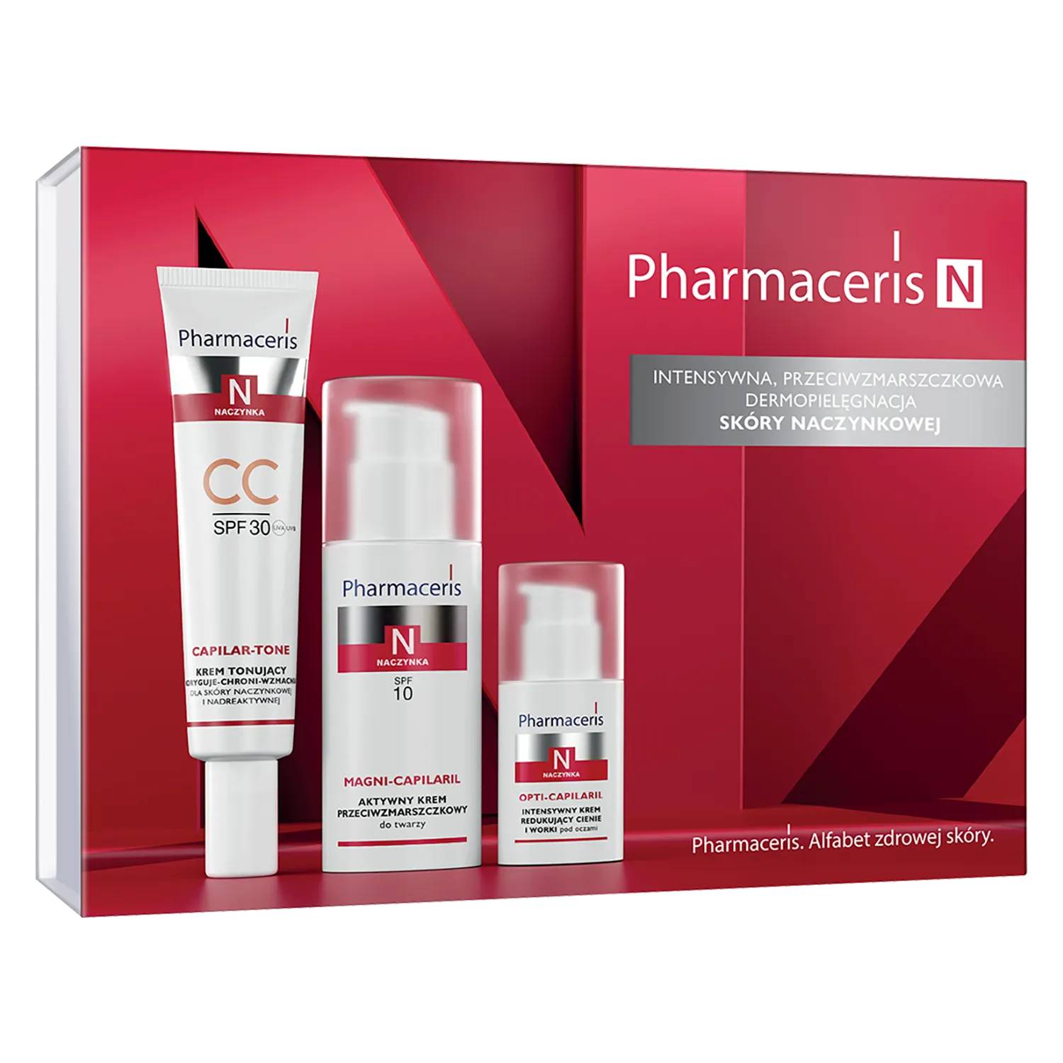 Pharmaceris n - intensywna przeciwzmarszczkowa dermopielęgnacja skóry naczynkowej, 1 komplet