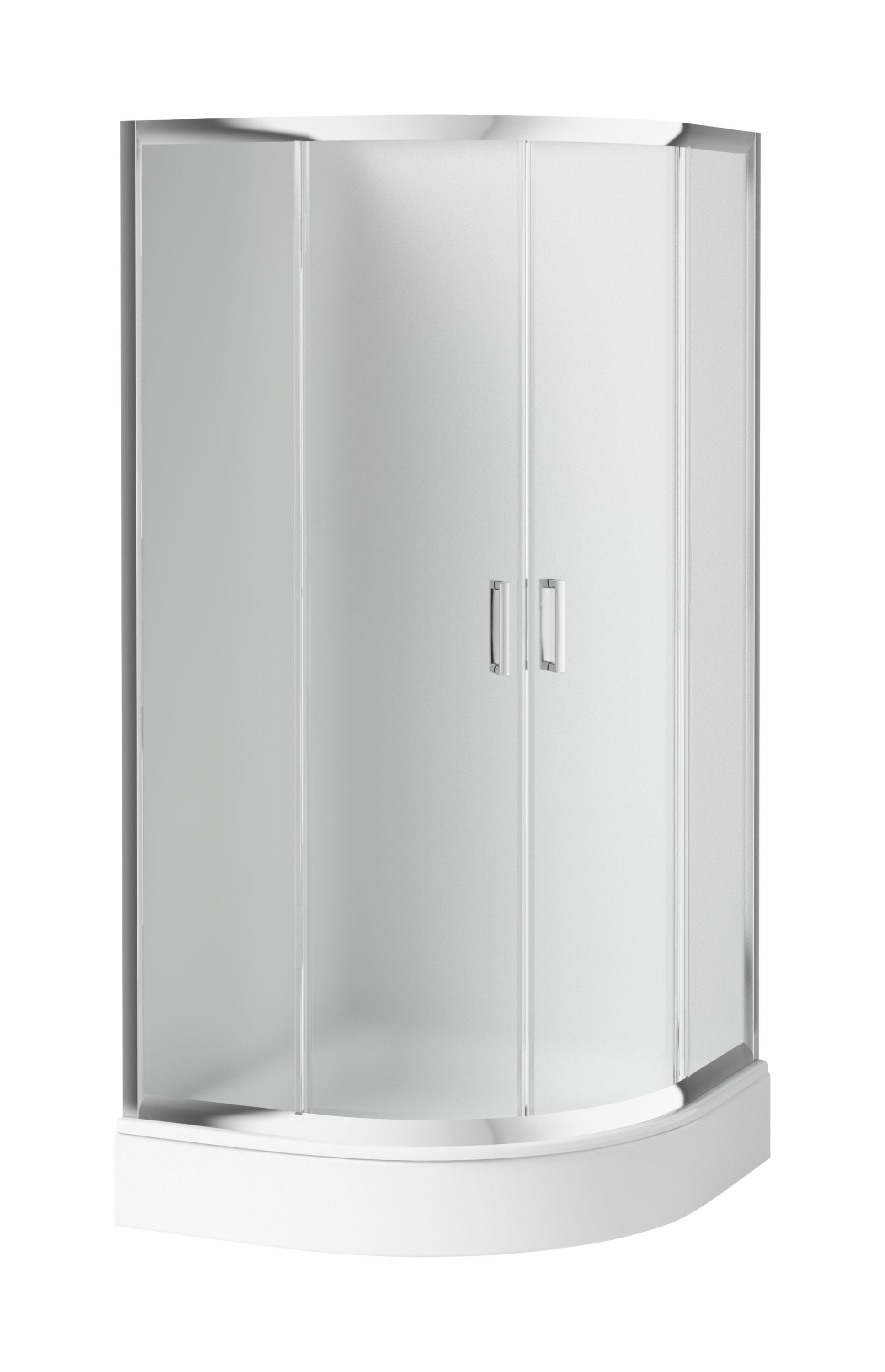 Zestaw Deante Funkia kabina z brodzikiem Standard New 90 cm chrom/szkło szronione (KYP651K, KTA053B) - Wysyłka w 24h