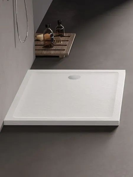 New Trendy Mild Stone brodzik 140x80 cm prostokątny biały B-0552