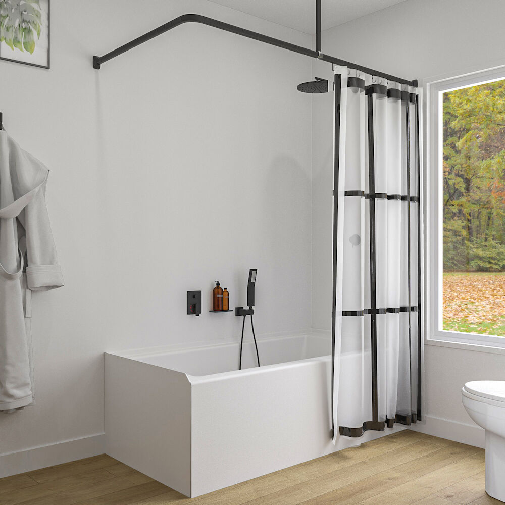 Sealskin Easy Roll drążek zasłony prysznicowej czarny 800128 - Wysyłka w 24h