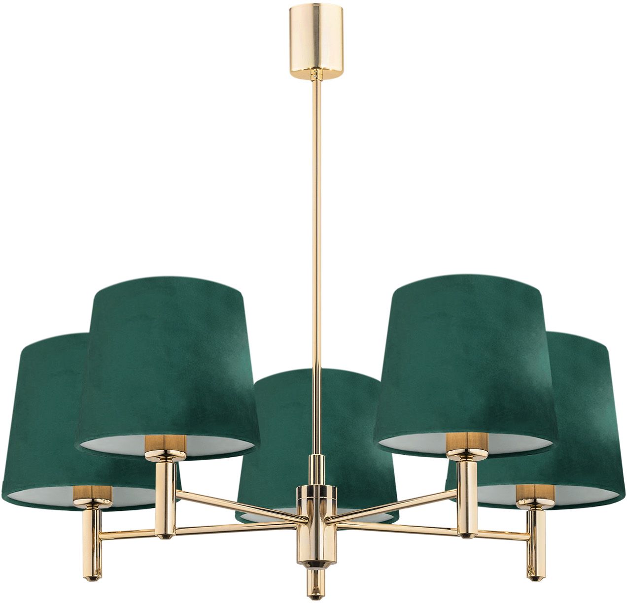 Argon Ponte Plus lampa podsufitowa 5x15W zielony/ciemny mosiądz 2145