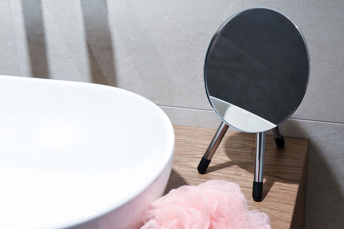 AWD Interior lusterko kosmetyczne 17,5x26 cm okrągłe chrom AWD02091214