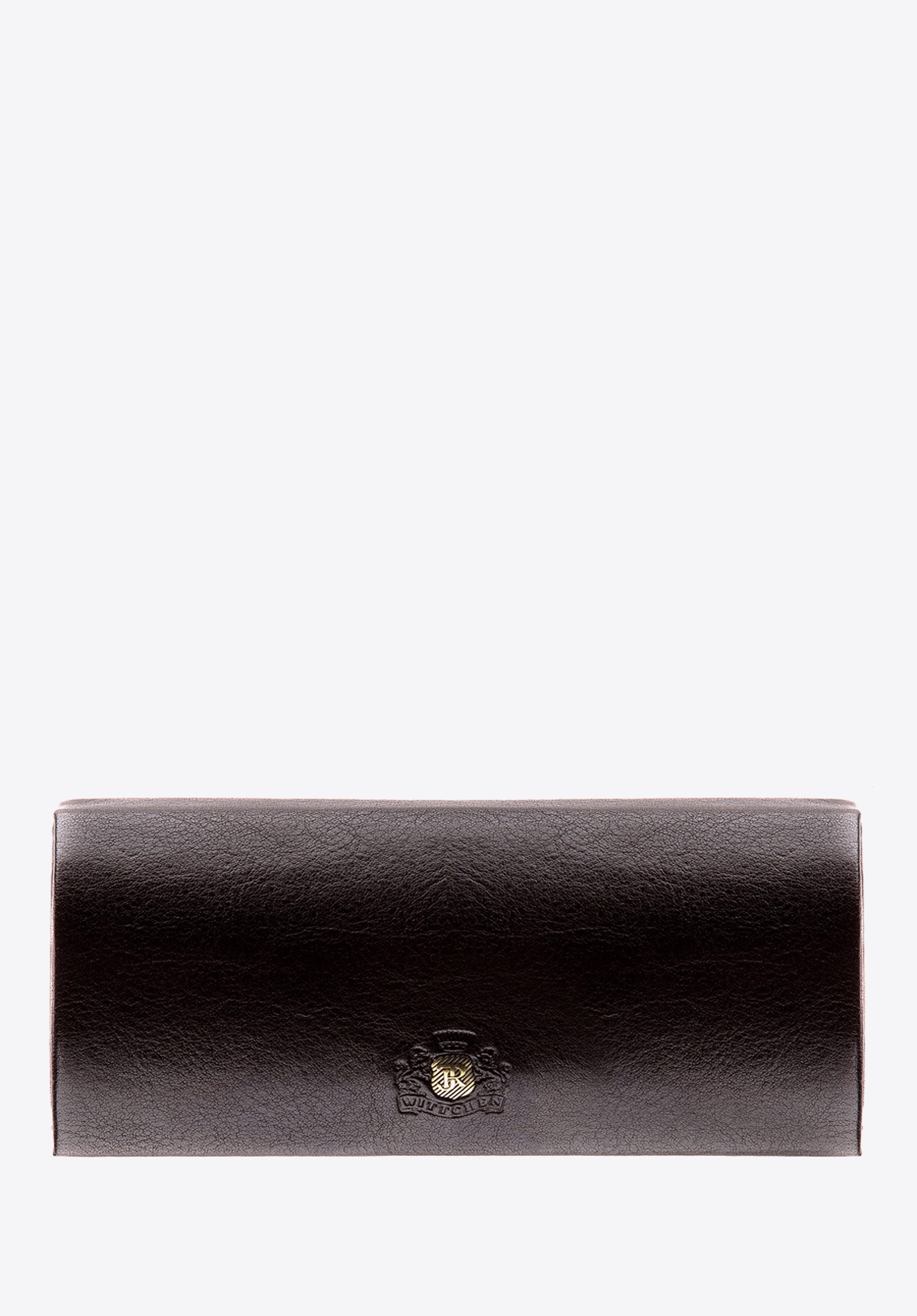 Etui na okulary ze skóry półokrągłe brązowe