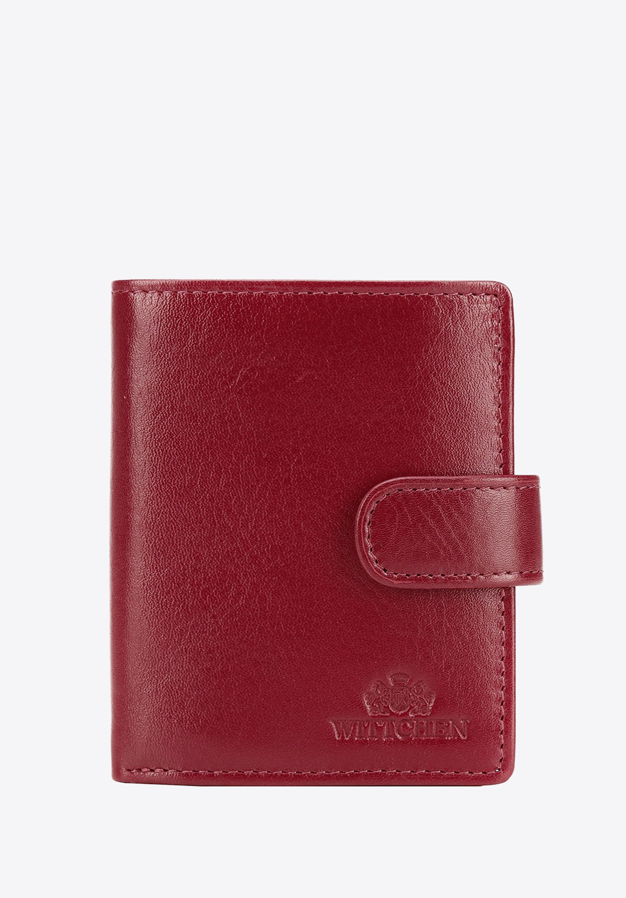 Portfel skórzany unisex zapinany na zatrzask