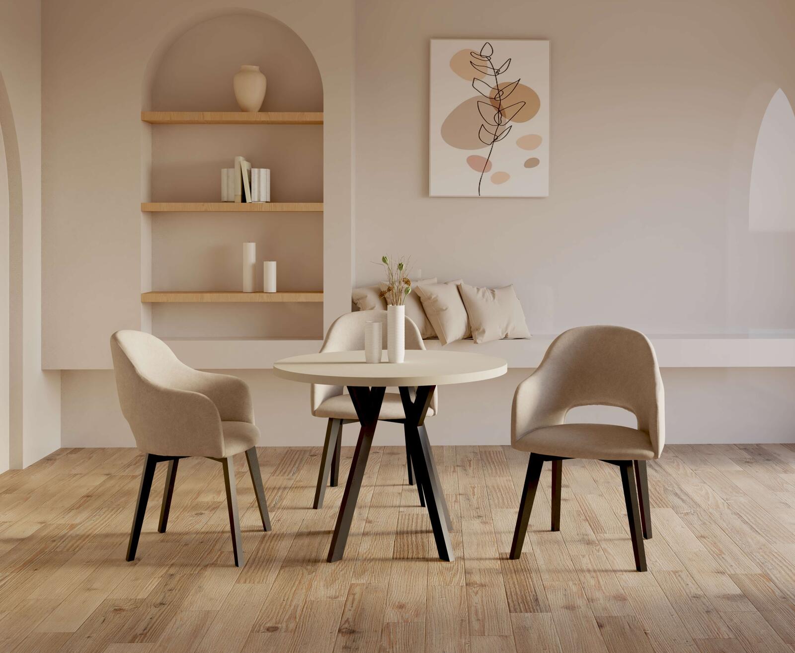 Rozkładany stół okrągły ST cashmere