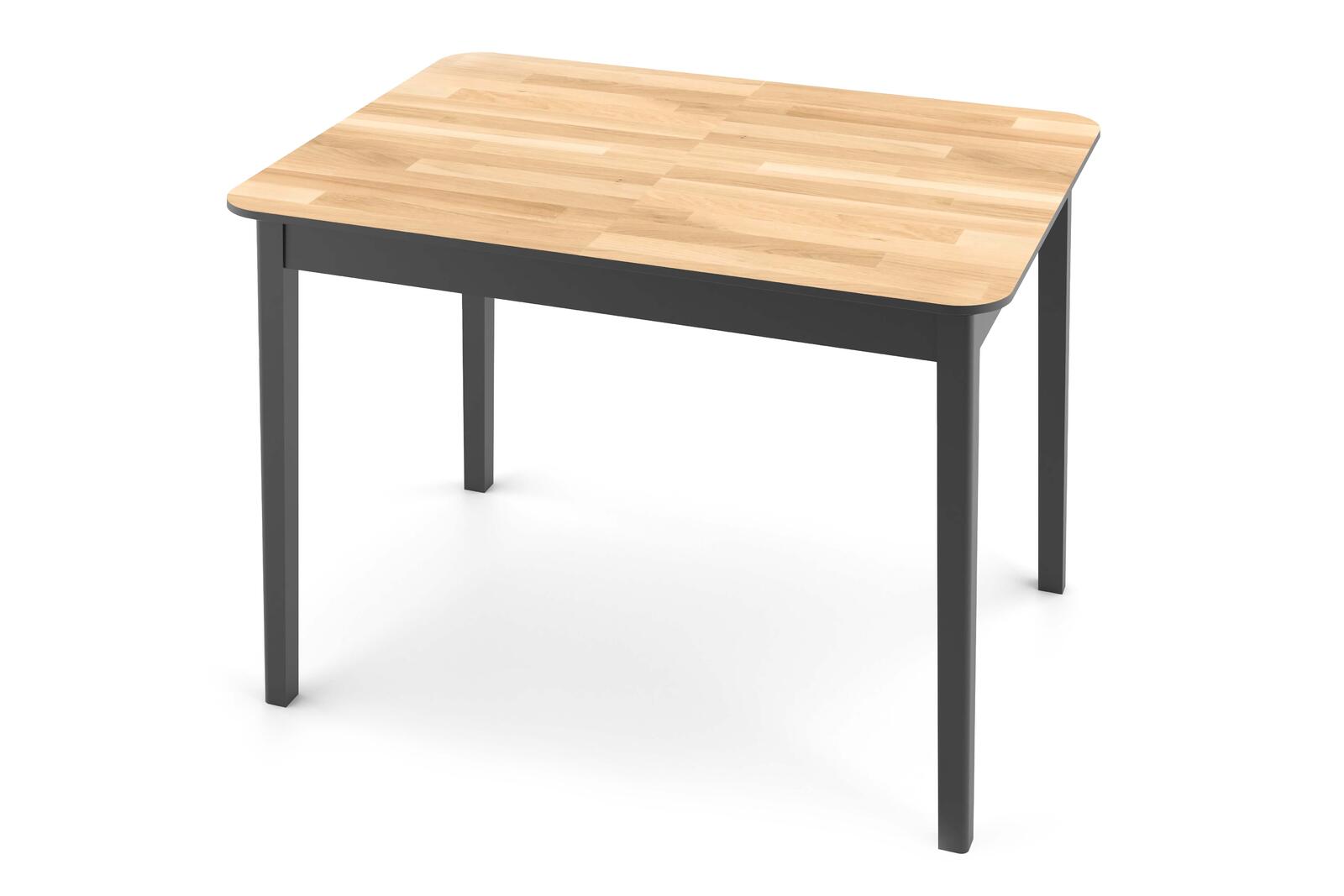 Składany stół do jadalni wykonany z drewna bukowego ST czarny duży