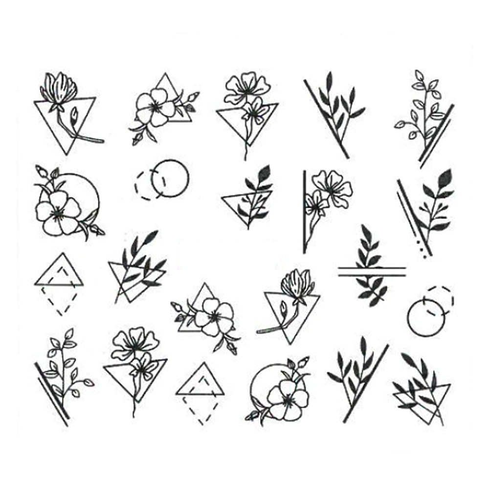 Naklejki wodne do paznokci kwiaty BN-2115