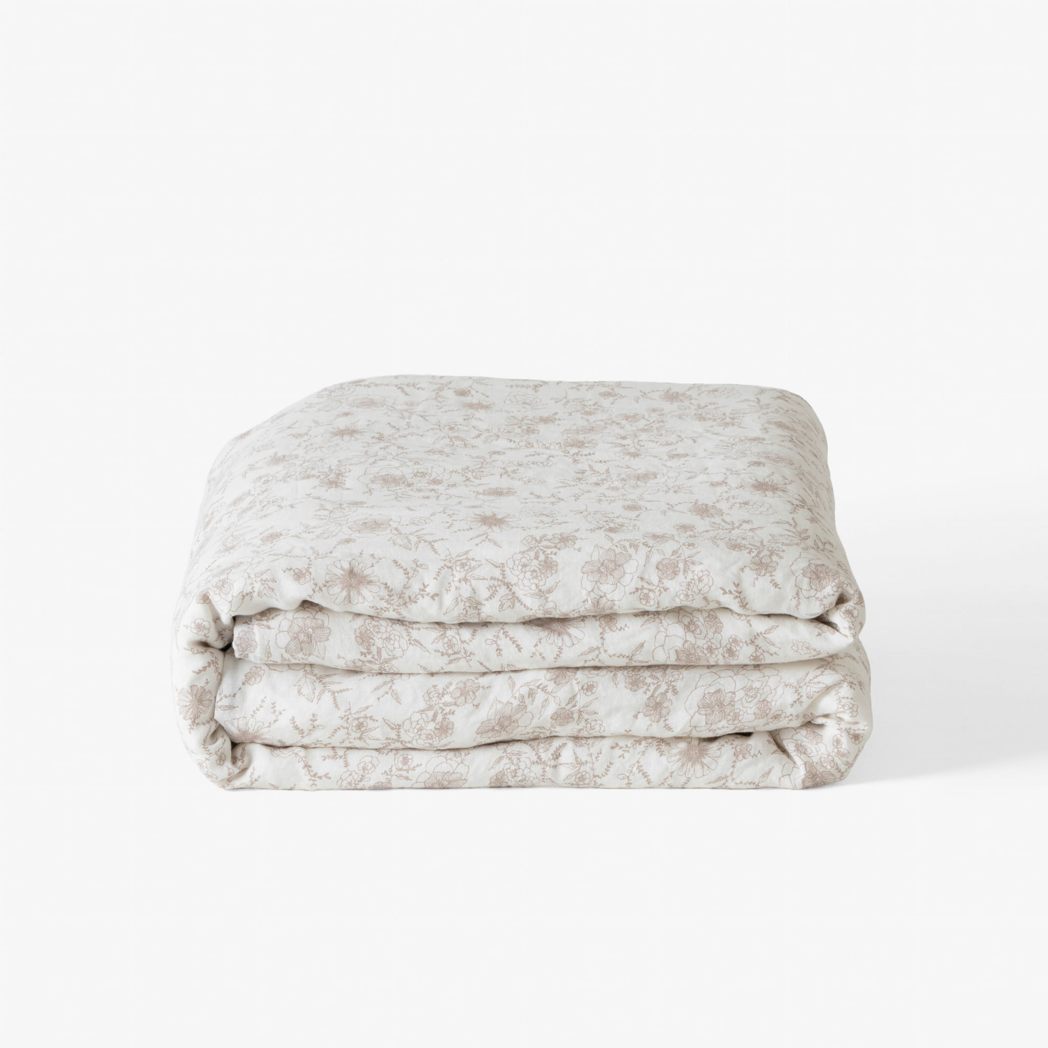 poszwa SONGE IMPRIME FLORAL bawełna/ len - pościel