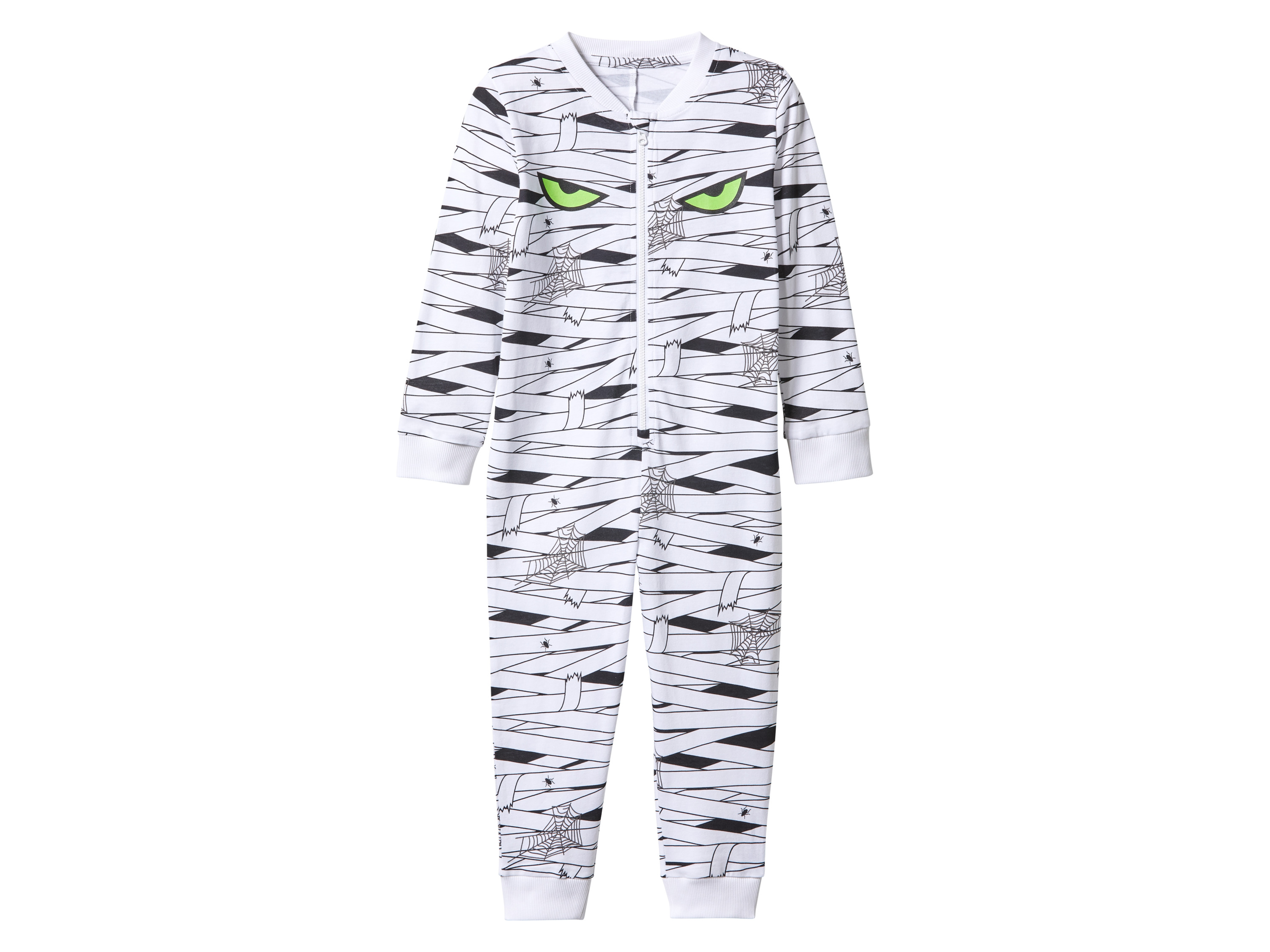 lupilu Kombinezon do spania dziecięcy na Halloween z bawełny Biały, 98/104