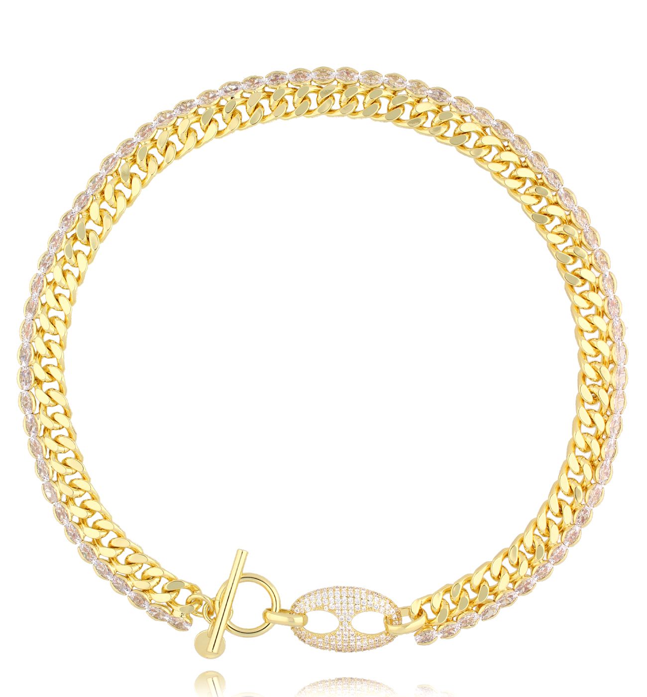 Naszyjnik złoty łańcuch Misaki - By Dziubeka