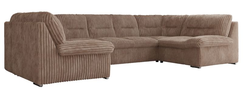 Narożnik MKS Meble COMODO U uniwersalny brązowy sztruks 1szt.