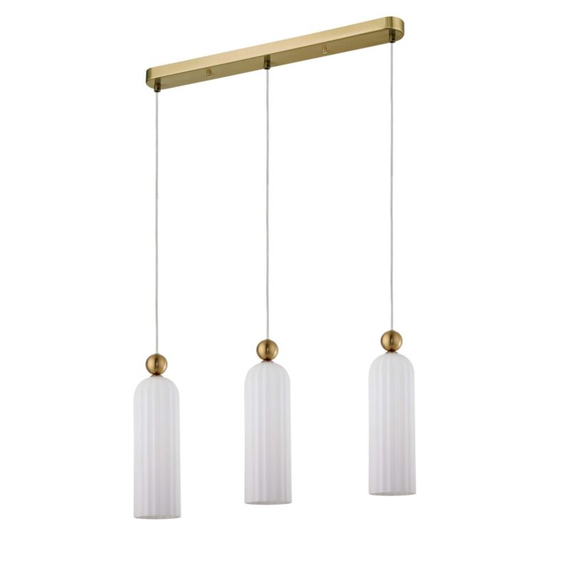Lampa wisząca Light Prestige Piega 5985 biało-złota szerokość 55 cm 3xE14 x 40W 1 szt.