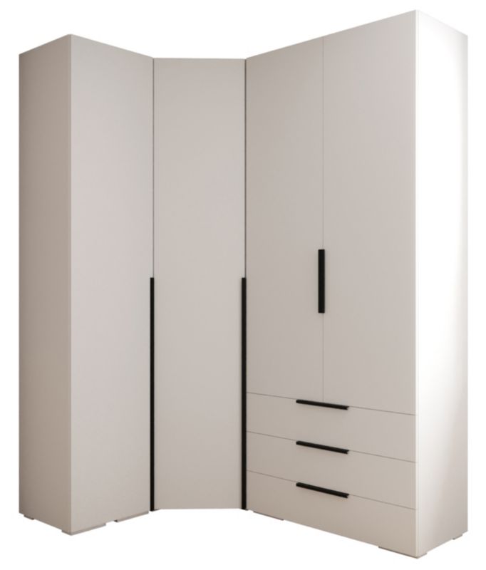 Garderoba wysoka do przedpokoju Abiks INOVA 1 Z6 biały+czarny 1szt.