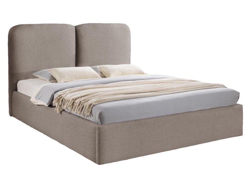 Łóżko tapicerowane MIRJAN 24 Heaven 160x200 srebrny szary 1 szt.