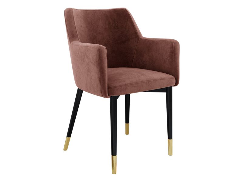 Krzesło MIRJAN 24 tapicerowane Rene czarny/złoty/róż indyjski 1 szt.