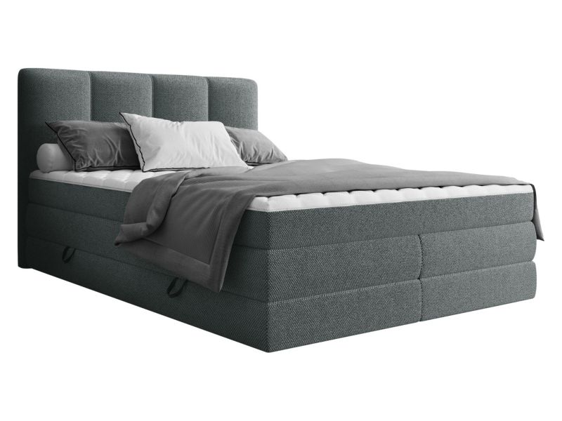 Łóżko kontynentalne MIRJAN 24 Point 160x200 szary 1 szt.