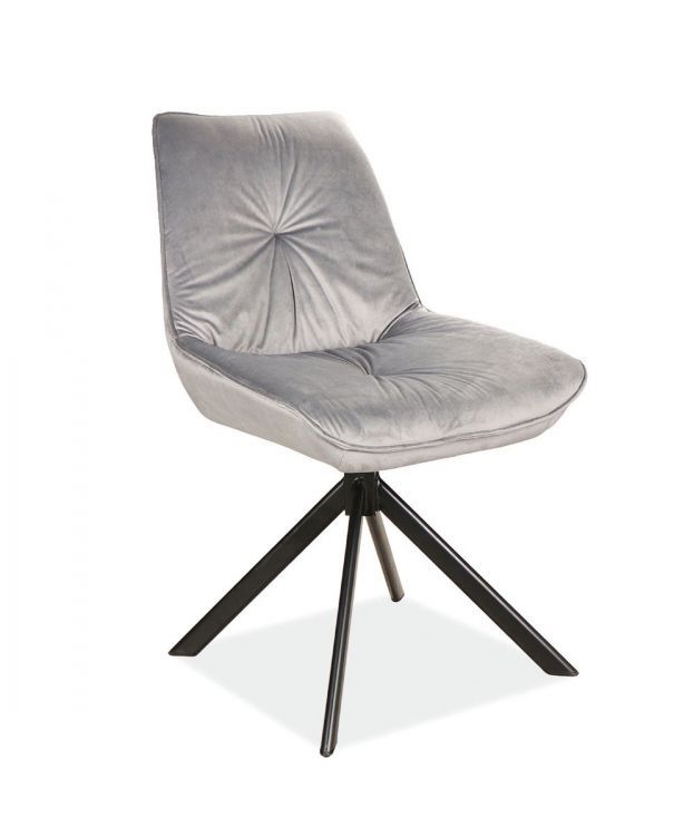 Krzesło Signal tapicerowane BOOGIE I VELVET szare 1 szt