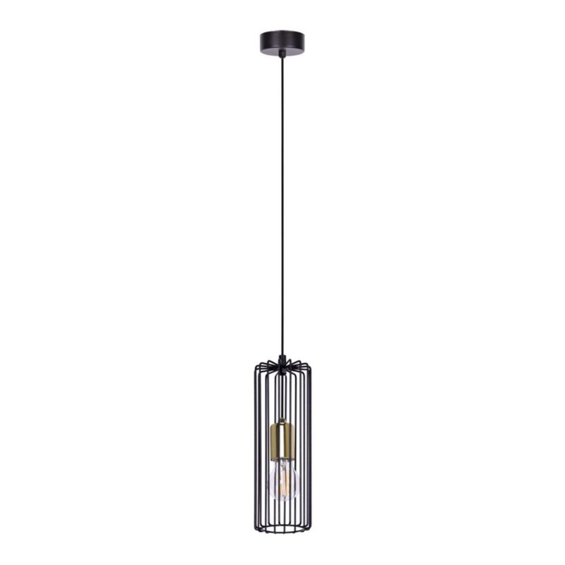 Lampa sufitowa wisząca Kaja Kaja Gabia 9618 czarno-złota industrialna 1xE27 x 50W 1 szt.