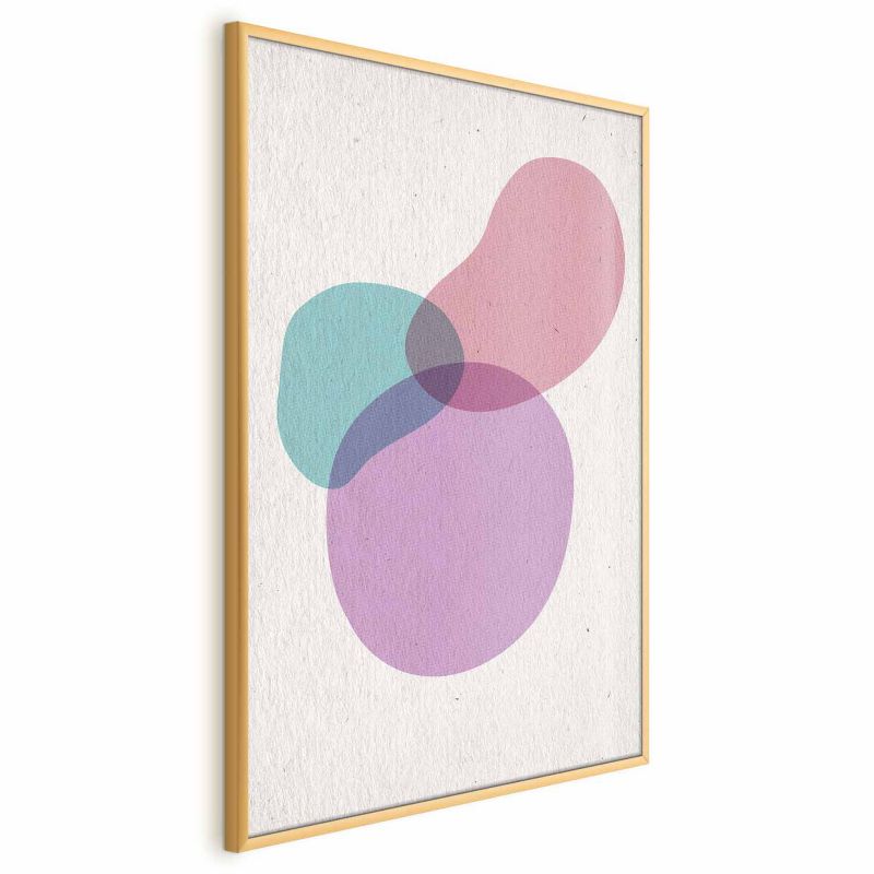 Plakat Artgeist Mieszanka barw 21x30 cm z ramą złotą 1 szt